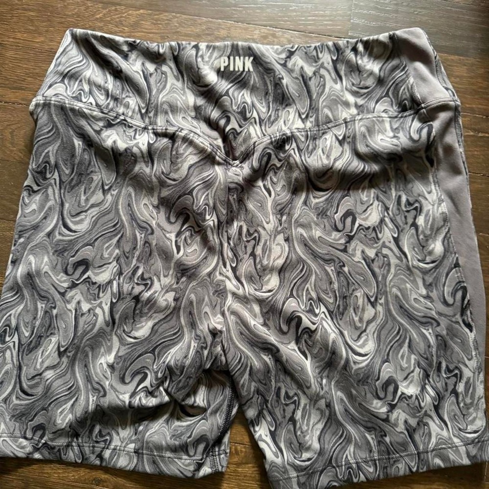 Victoria's Secret PINK gray & white marbled shorts - Picture 2 of 4